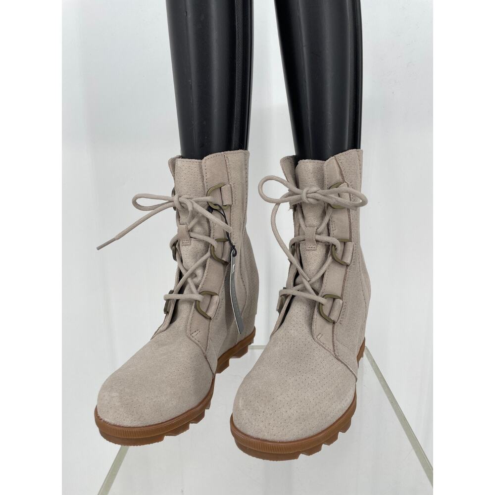 SOREL Womens Joan of Arctic Wedge II Booties 8 Taupe Suede Leather NL3674-096